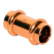 J Copper Coupling w/Stop, P x P, 3 x 3