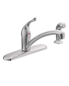 7430 Chateau Single Hole Kitchen Faucet in Chrome With Sidespray