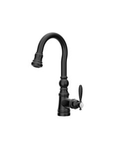 S53004BL One-Handle Pulldown Bar Faucet in Matte Black