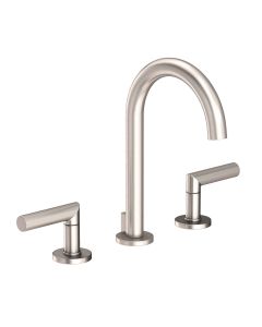 3100/15S Pavani 1.2 GPM Deck Mounted Double Lever Handles Widespread Lavatory Faucet with Three Holes in Satin Nickel PVD