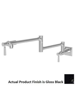 Brass 3170-5503/54 Adams 8-15/16" H X 27.44" L Pot Filler, Wall Mounted in Gloss Black
