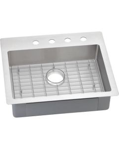 ECTSRAD25226BG4 Crosstown Single Bowl Dual Mount Stainless Steel ADA Sink Kit
