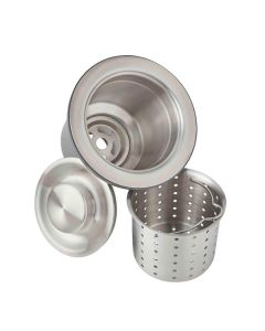 LKDD Drain Fitting Deep Strainer Basket in Stainless Steel