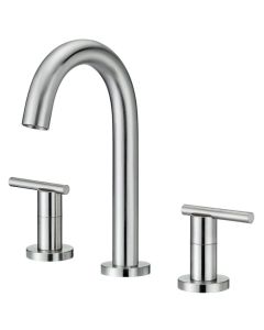 D303658BN Parma 1.2gpm Two Handle Widespread Lavatory Faucet with Metal Touch Down Drain in Brushed Nickel