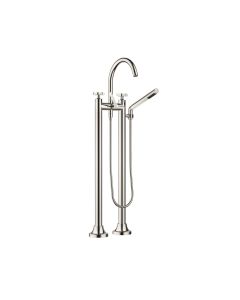 25943809-08 VAIA Two-Hole Tub Mixer for Freestanding Assembly with Hand Shower Set in Platinum