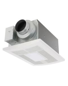 FV-0511VHL1 WhisperWarm DC 50-80-110 CFM Ceiling Exhaust Fan with LED Light/Night Light and Heater In White