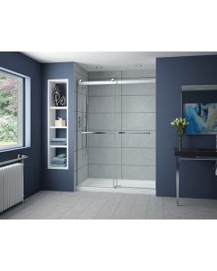 NPS148-11-40 Gemini Plus 48" In-Line Frameless Sliding Doors in Chrome