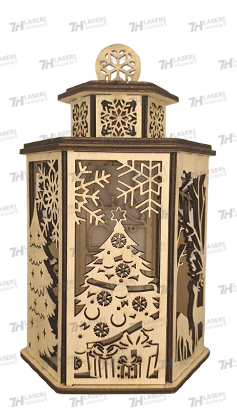 Weihnachtslaterne aus Holz