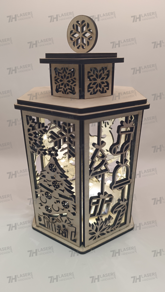 Weihnachtslaterne aus Holz