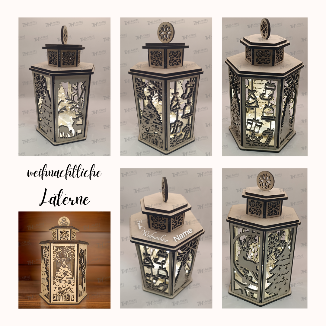 Weihnachtslaterne aus Holz