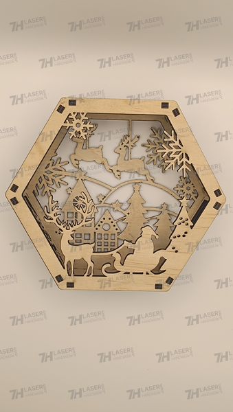 Dekorative weihnachtliche Leuchte in Paragon-Form