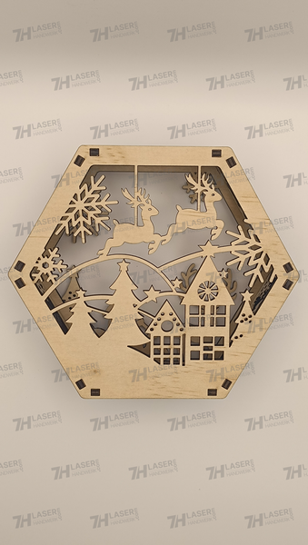 Dekorative weihnachtliche Leuchte in Paragon-Form