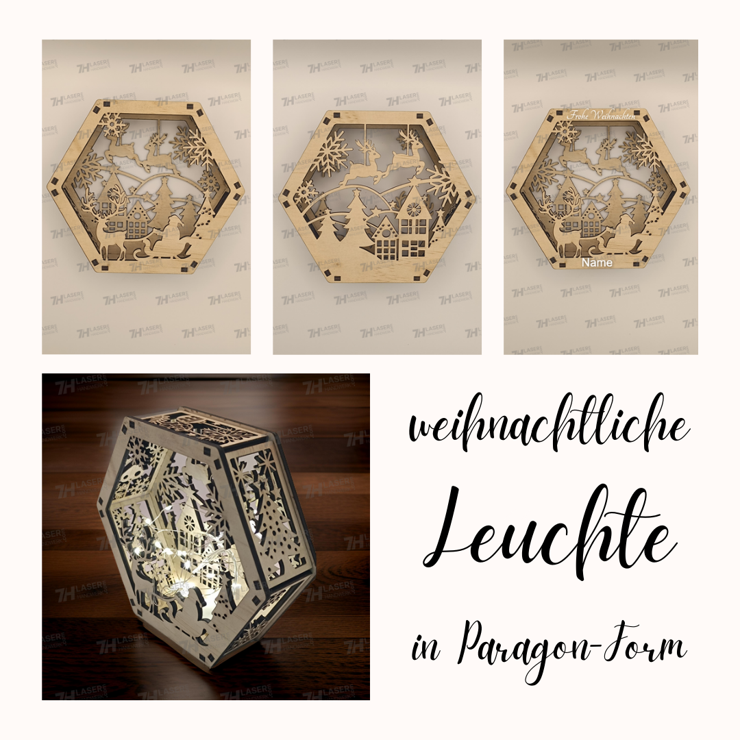 Dekorative weihnachtliche Leuchte in Paragon-Form