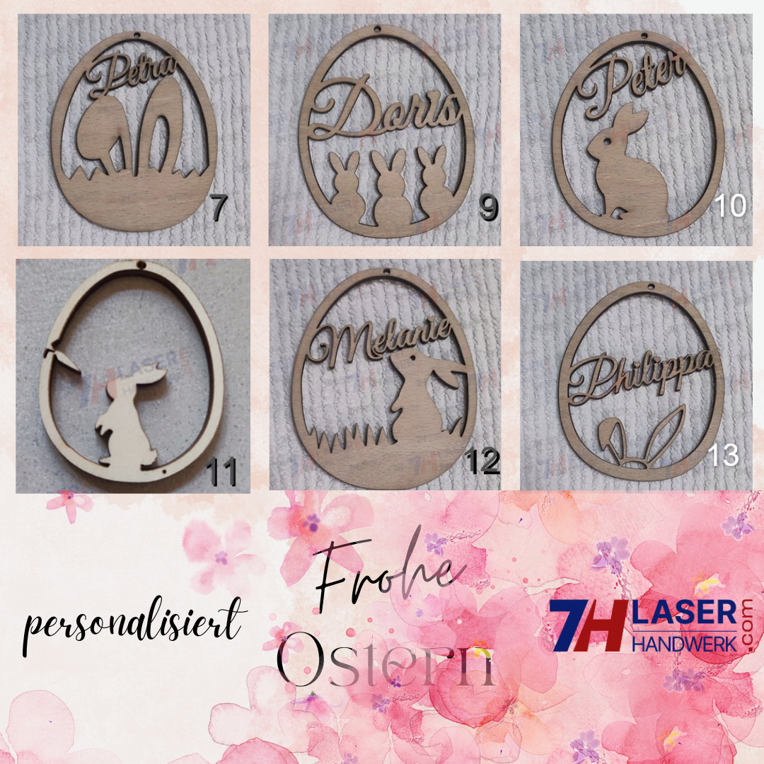 Holzdeko - PERSONALISIERTE Ostereier