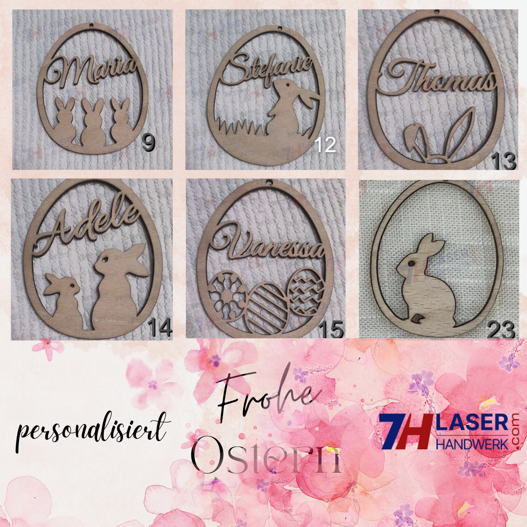 Holzdeko - PERSONALISIERTE Ostereier