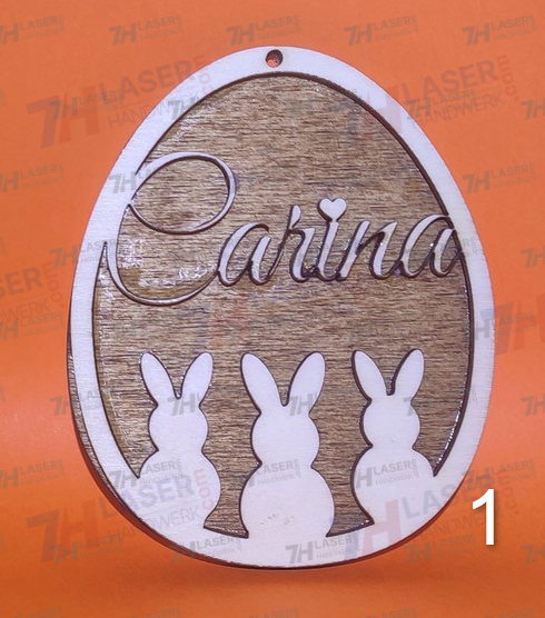 3D PERSONALISIERTE Oster-Anhänger