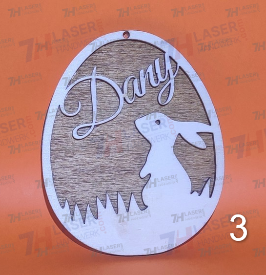 3D PERSONALISIERTE Oster-Anhänger