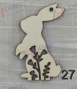 Holz Oster-Hasen-Dekoration zum Aufhängen