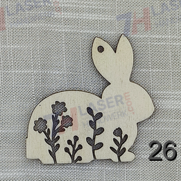 Holz Oster-Hasen-Dekoration zum Aufhängen