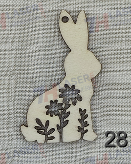 Holz Oster-Hasen-Dekoration zum Aufhängen