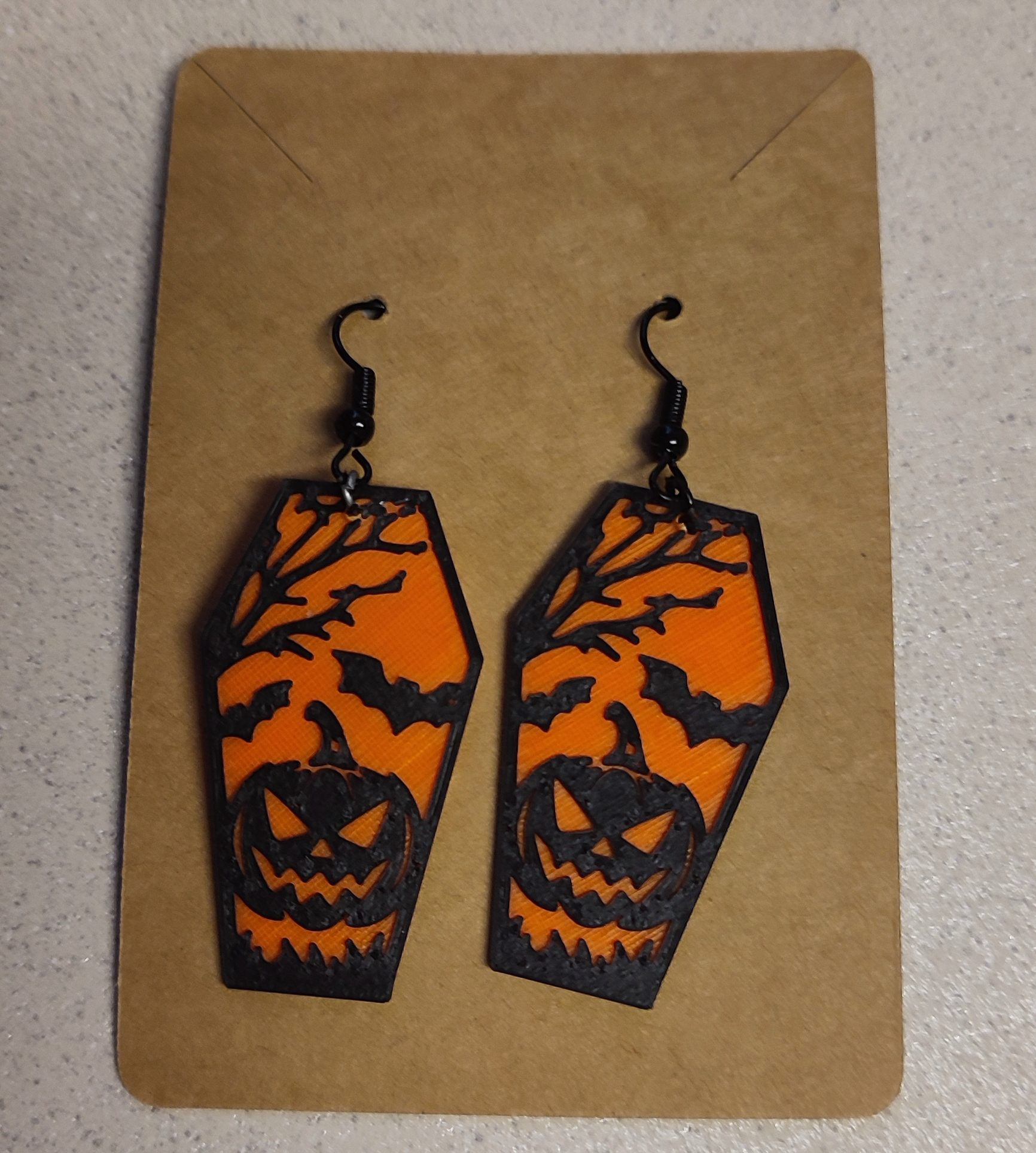 Halloween-Ohrringe Sargform