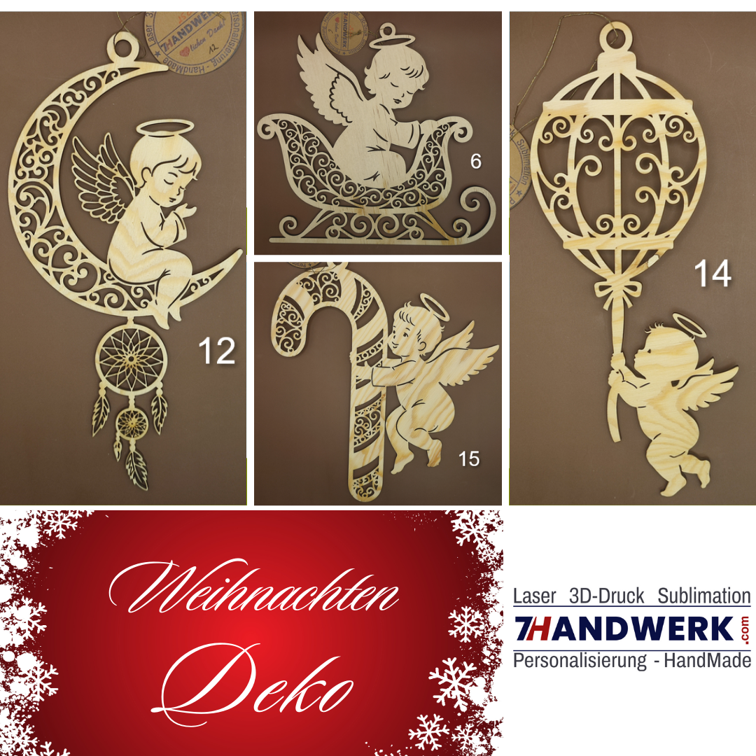 Holzengel Weihnachten & als blickfangende Deko 