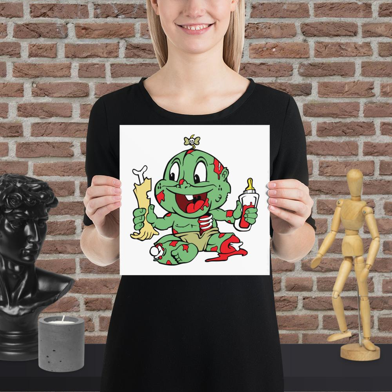 Zombie Baby Cartoon Art Print