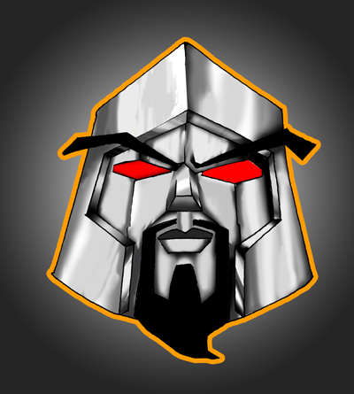  Donations fund starving artist Robot Face Digital Sticker with donation.
