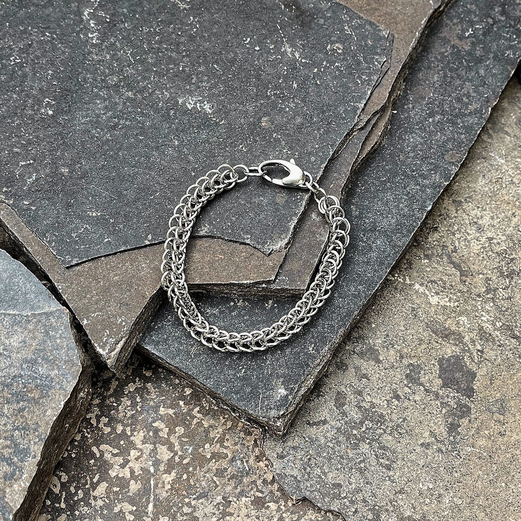 Silver Echo Steel Chain Bracelet
