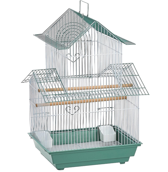 Prevue Hendryx SP1720-4 Shanghai Parakeet Cage, Green and White