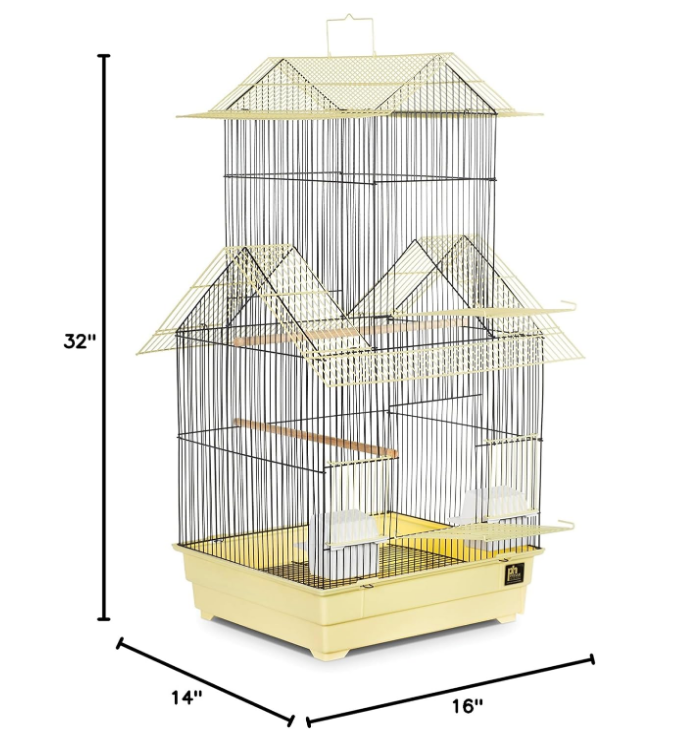 Prevue Pet Products Beijing Bird Cage, Yellow and Black