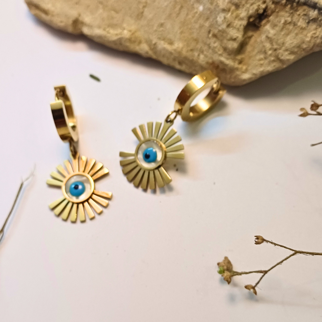 Celestial Radiance Sunburst Earrings