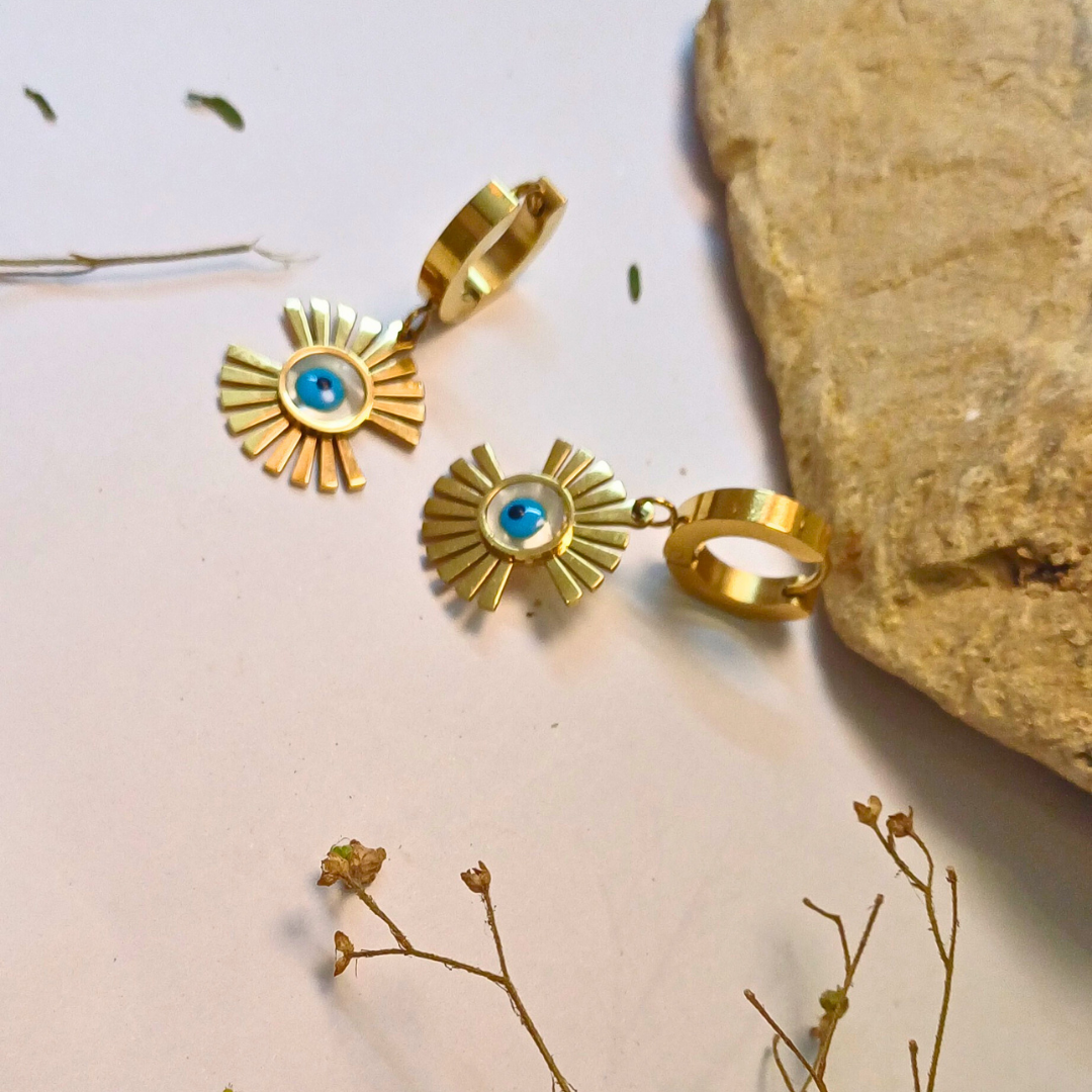 Celestial Radiance Sunburst Earrings