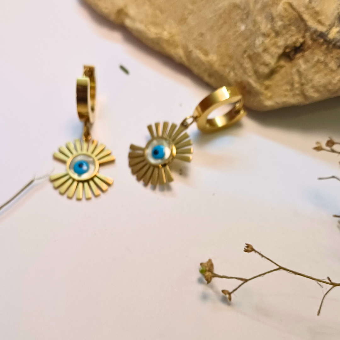 Celestial Radiance Sunburst Earrings