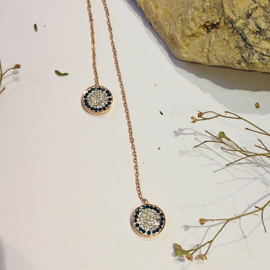 Celestial Night Sky Chain Drop Earrings