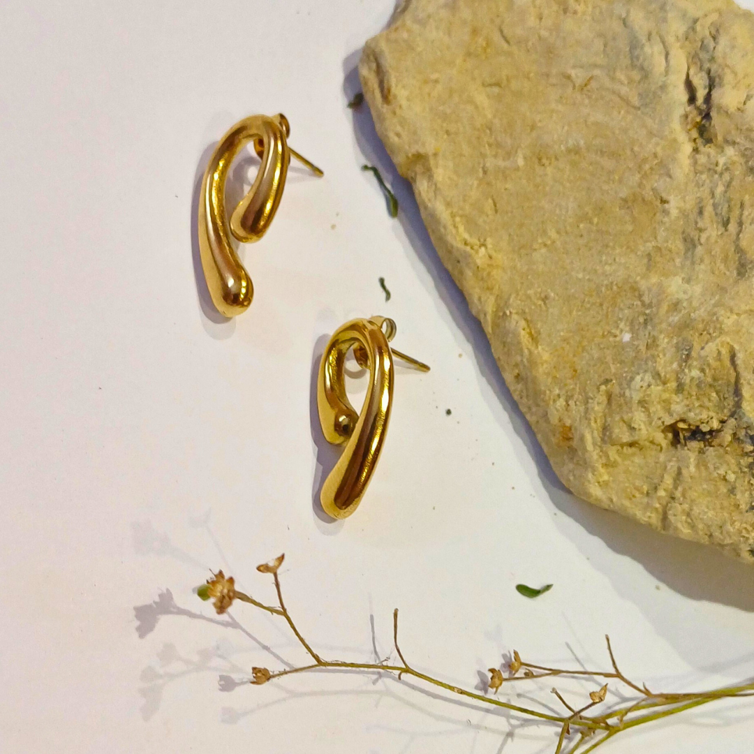 Sleek Twist Hoop Earrings