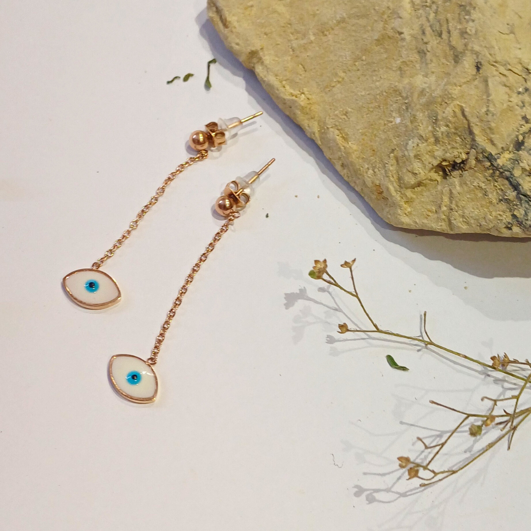 Elegant Guardian Eye Chain Drop Earrings