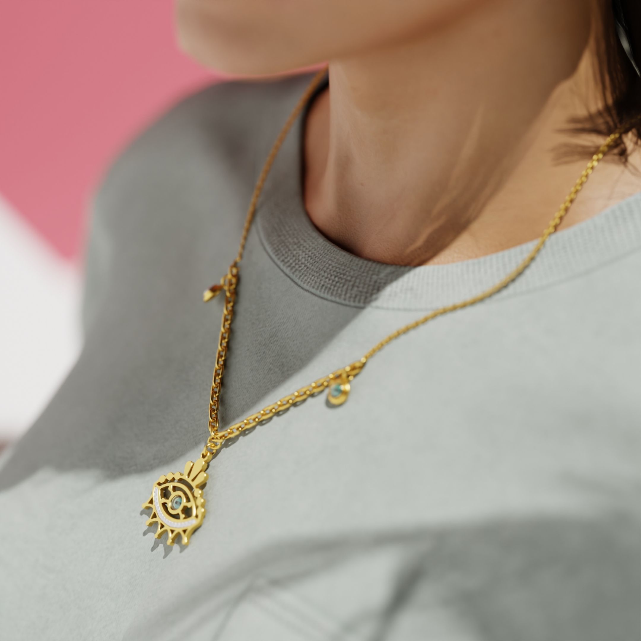 Radiant Evil Eye Protection Necklace