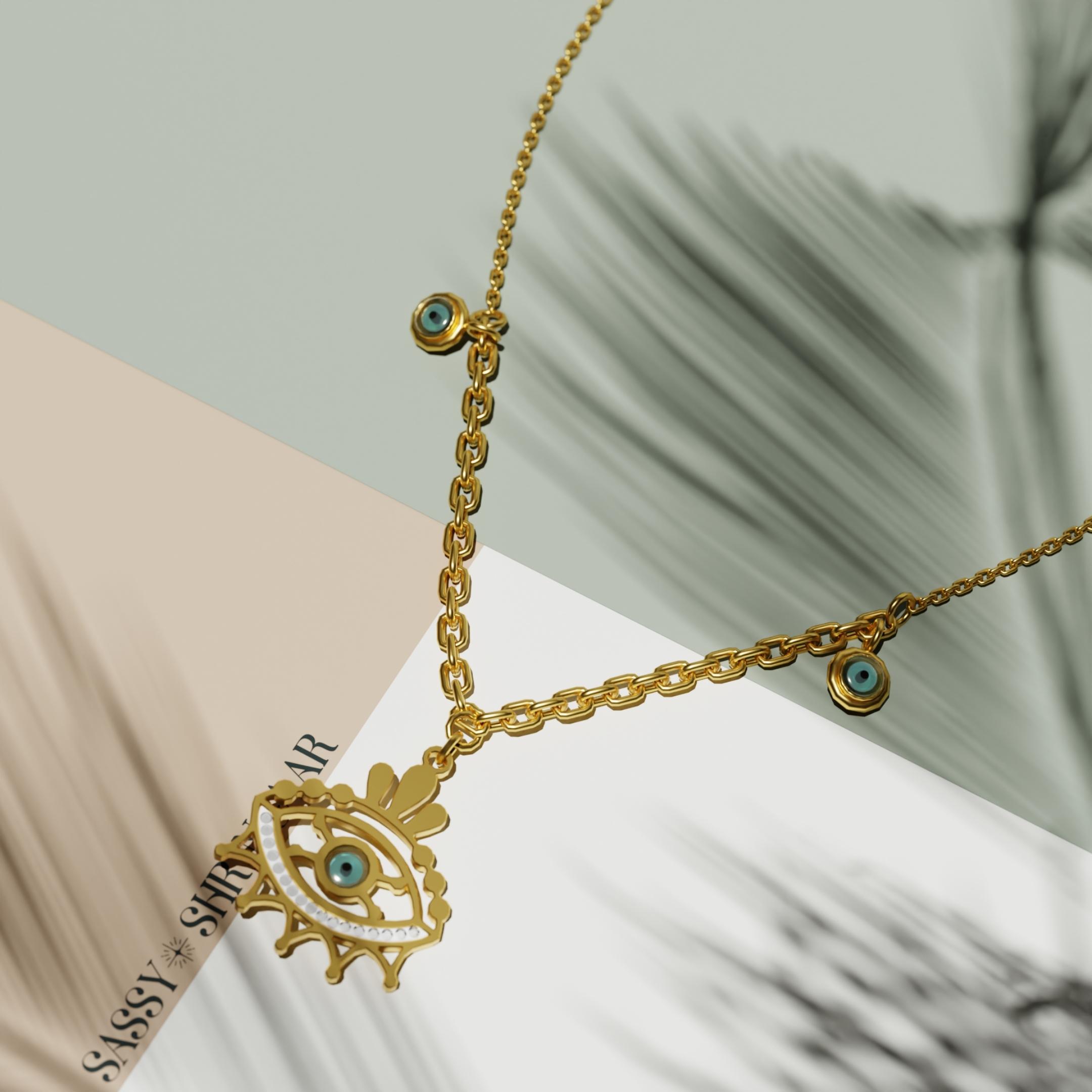 Radiant Evil Eye Protection Necklace