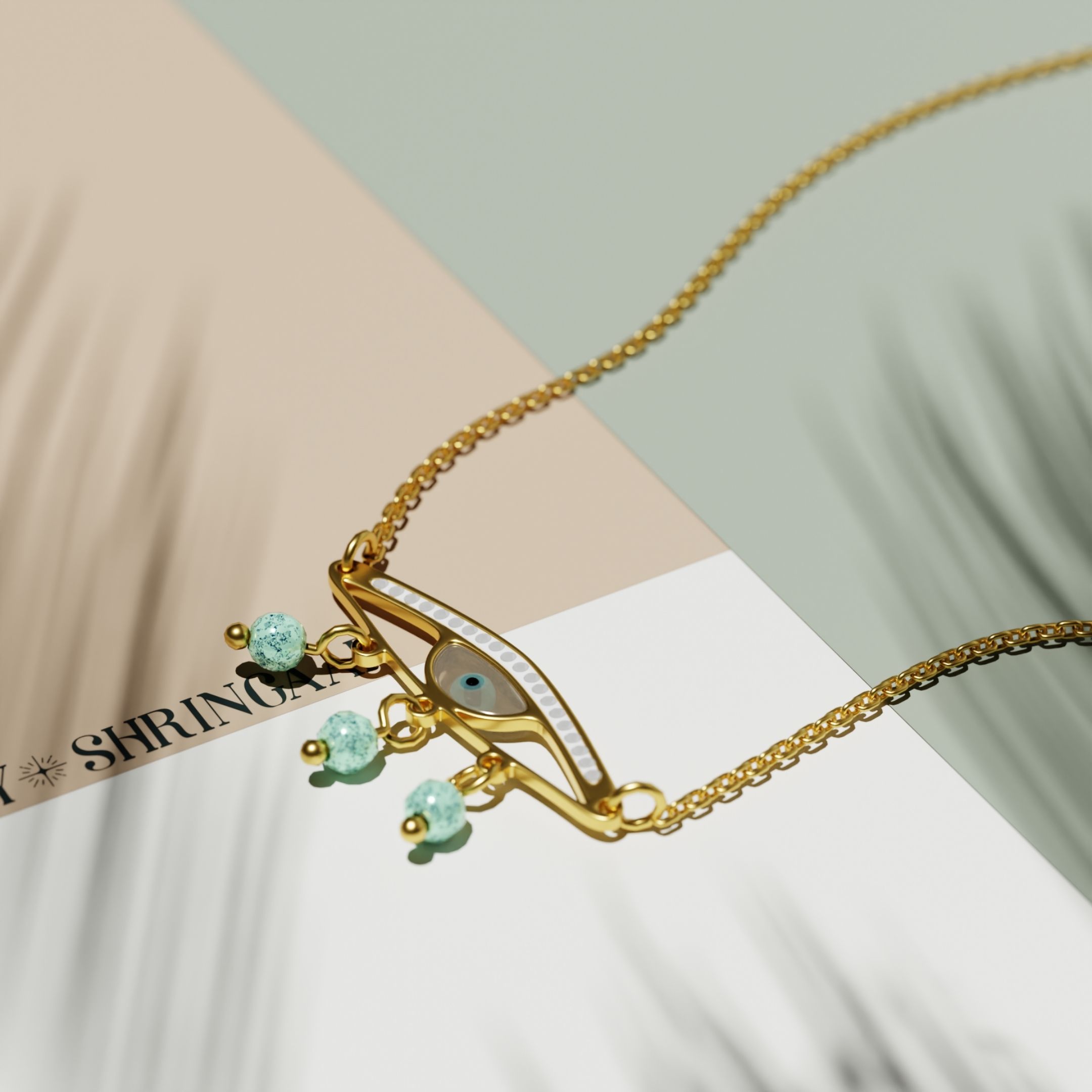 Mystic Evil Eye Drop Necklace