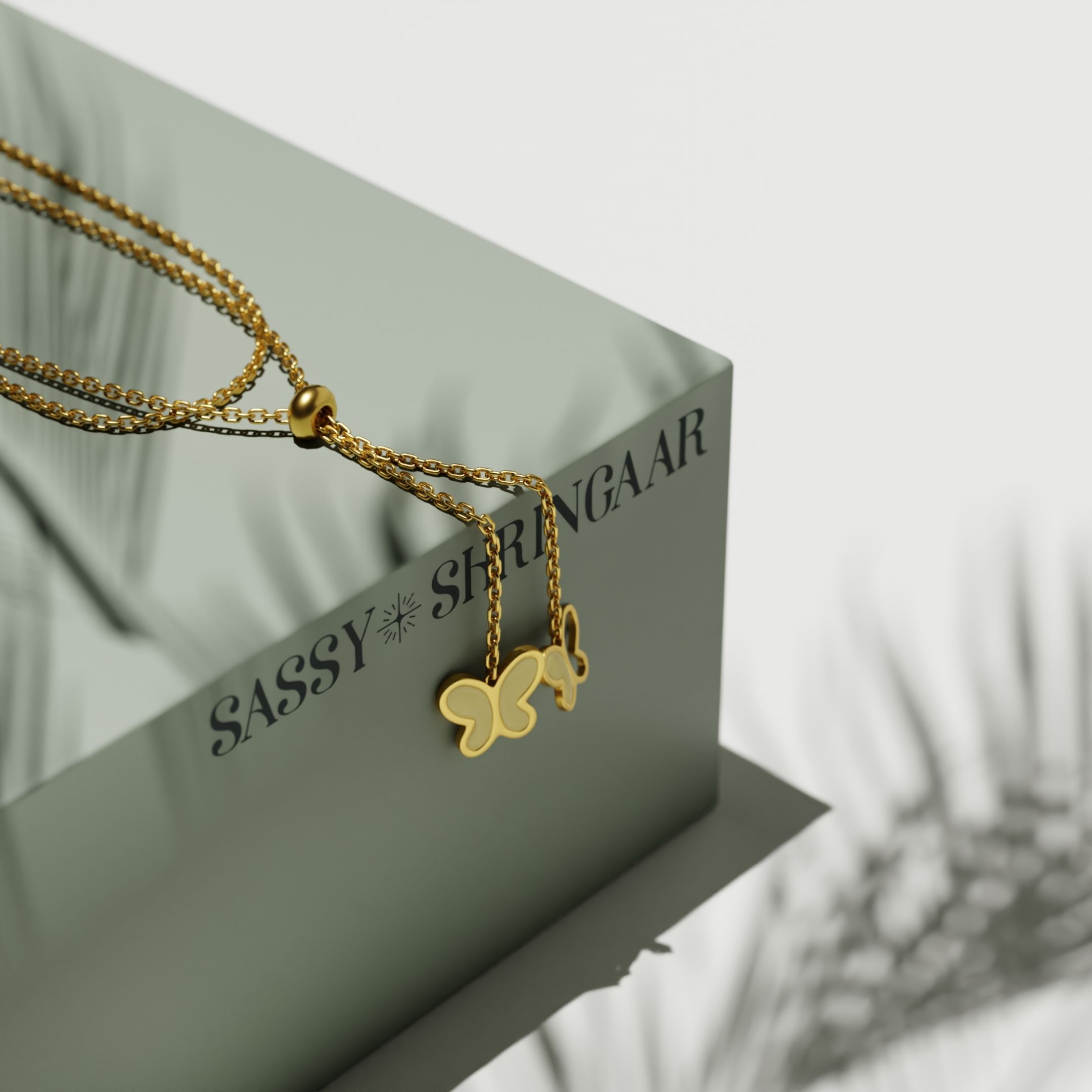 Graceful Butterfly Y-Chain Necklace