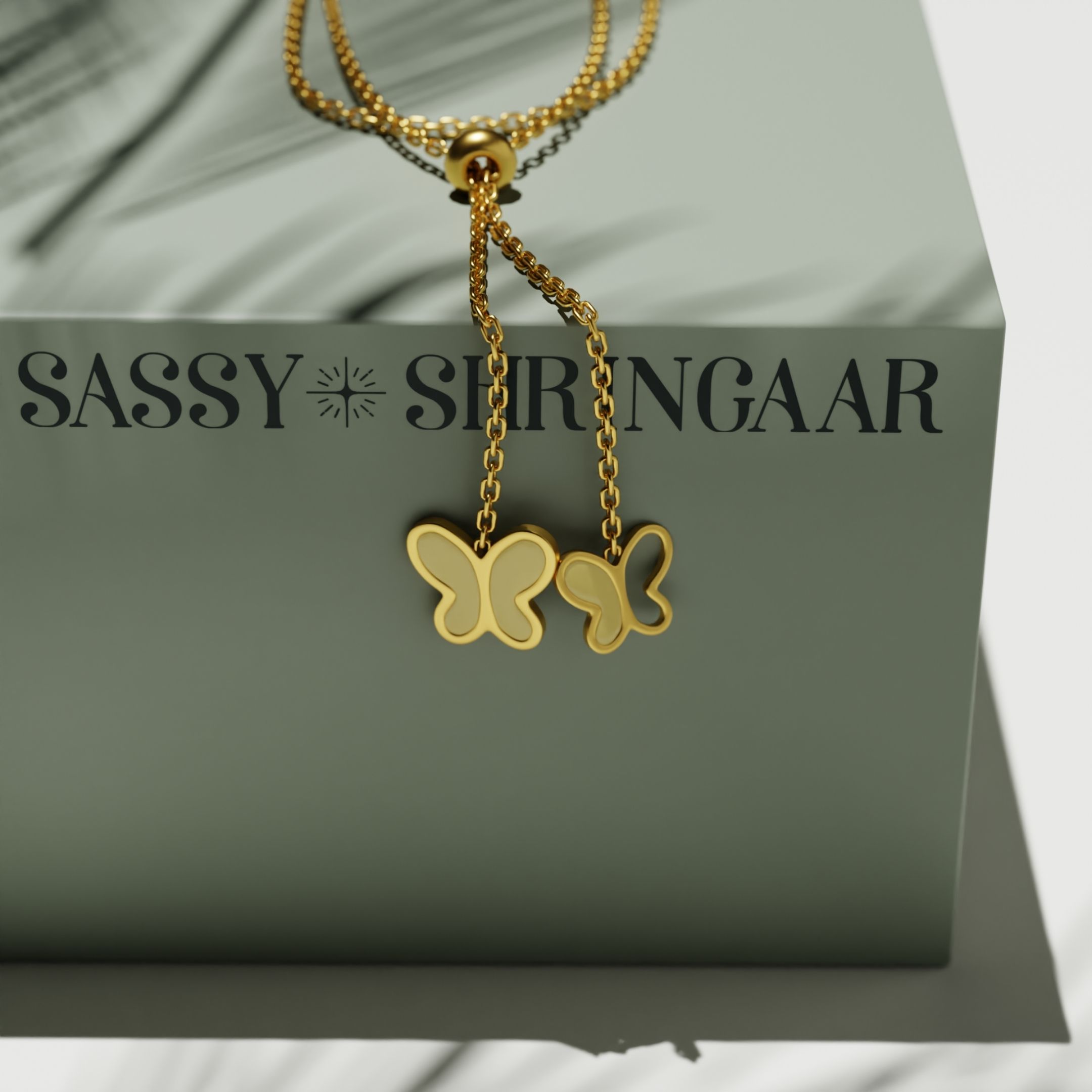 Graceful Butterfly Y-Chain Necklace