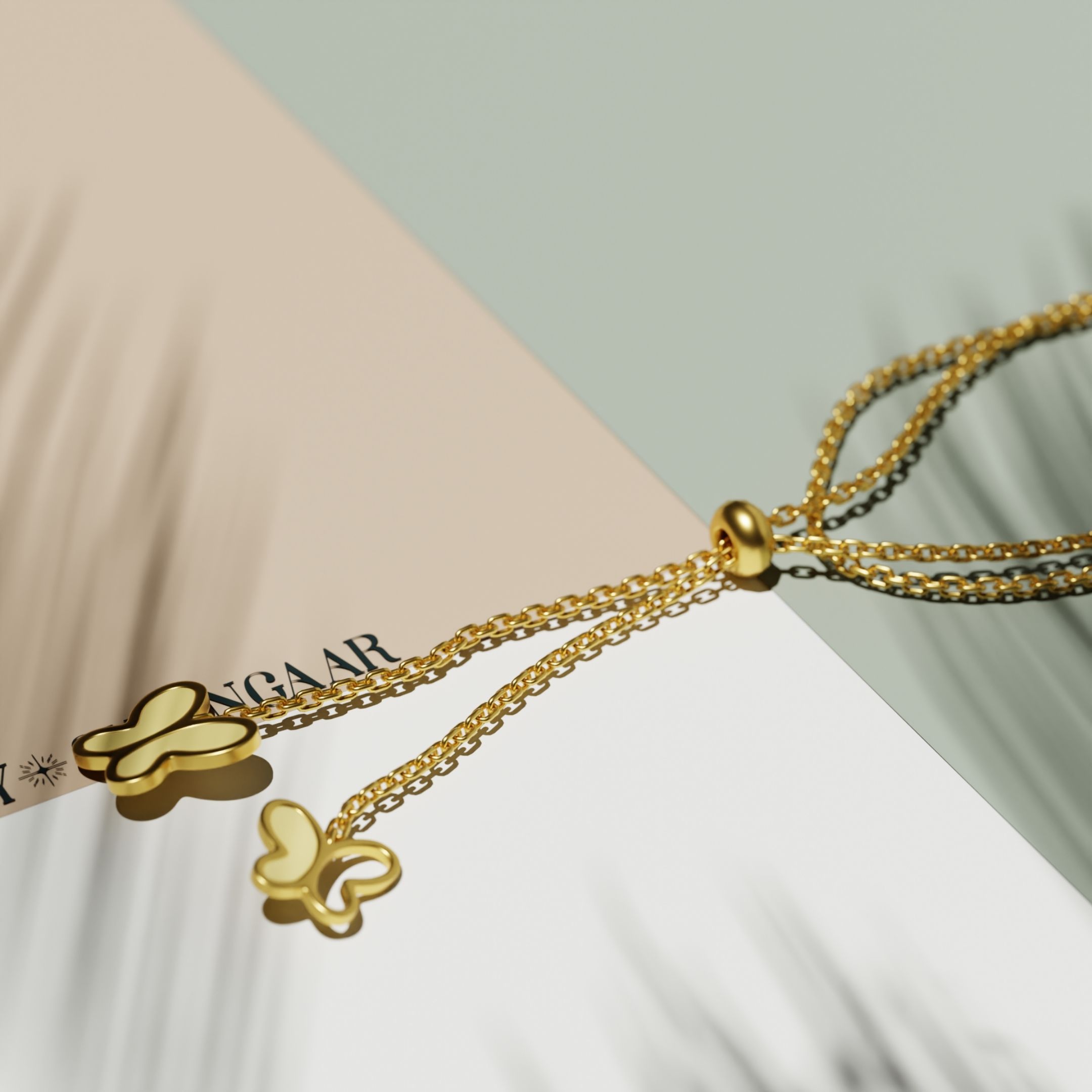 Graceful Butterfly Y-Chain Necklace
