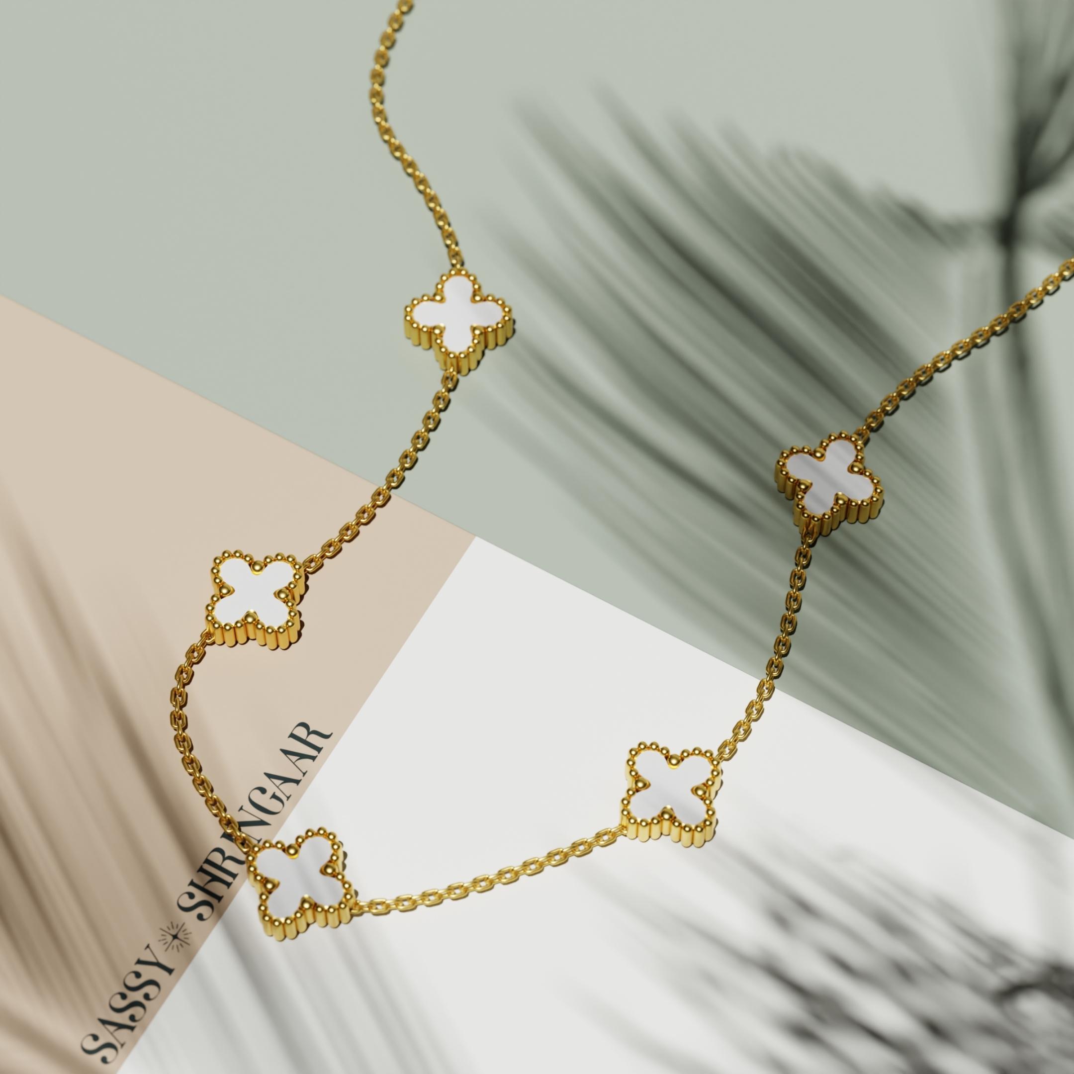 Elegant Clover Charm Necklace