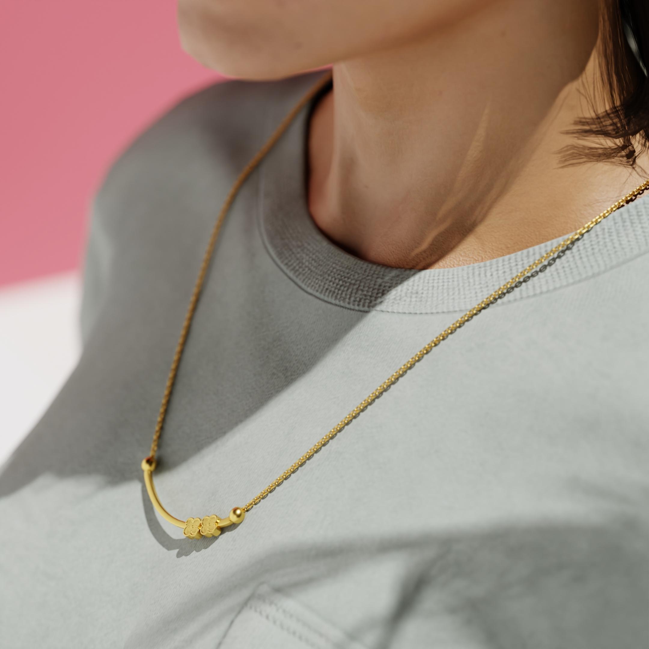Minimalist Crescent Bar Necklace
