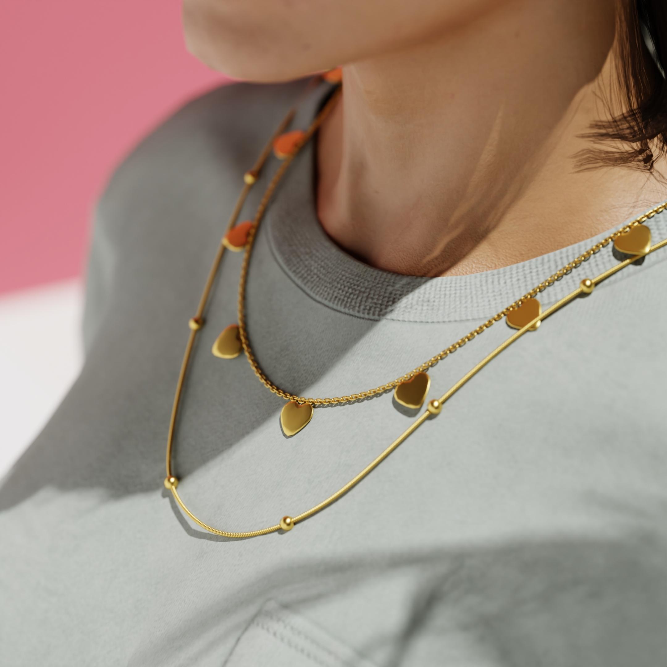 Eternal Hearts Double-Layered Necklace