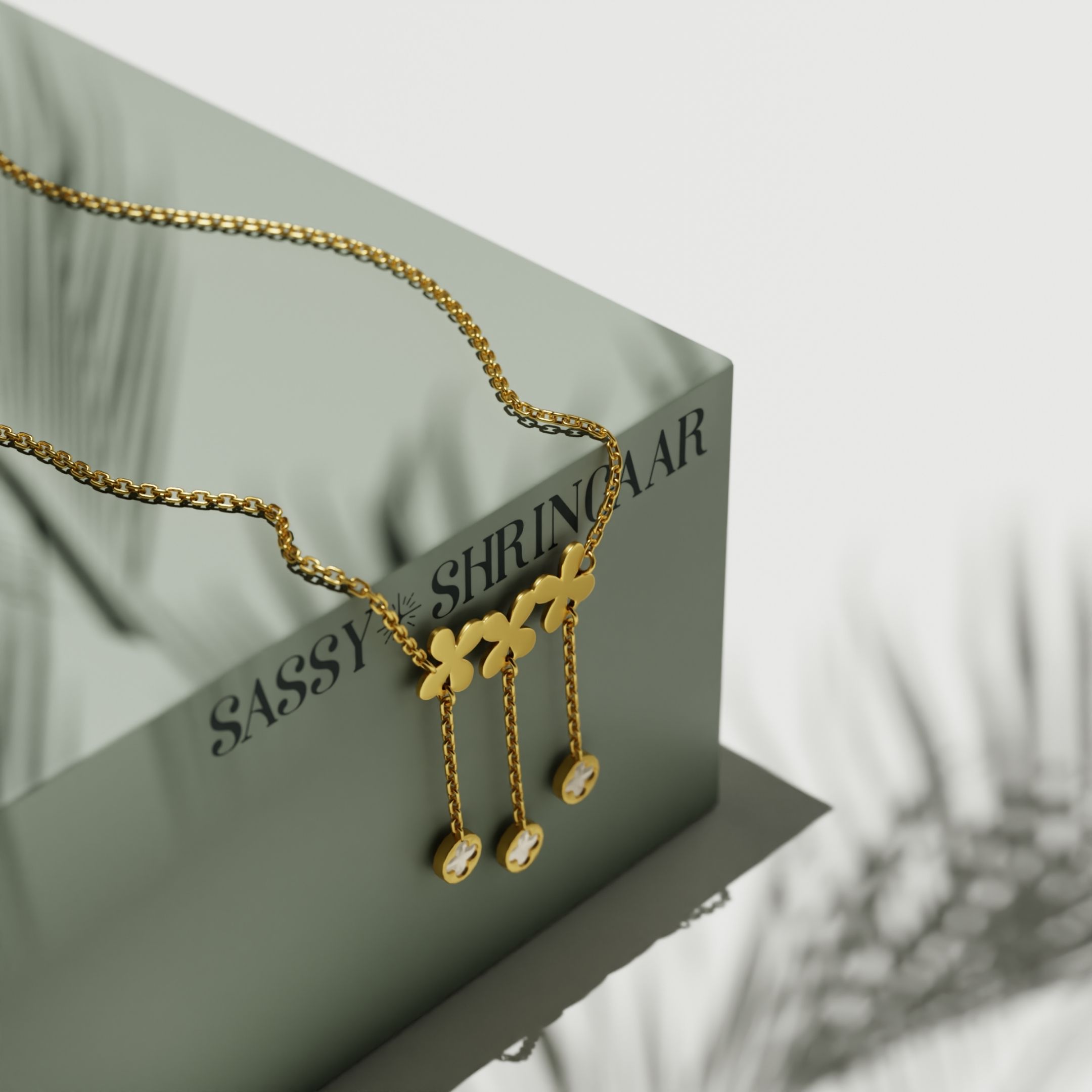 Floral Cascade Drop Necklace
