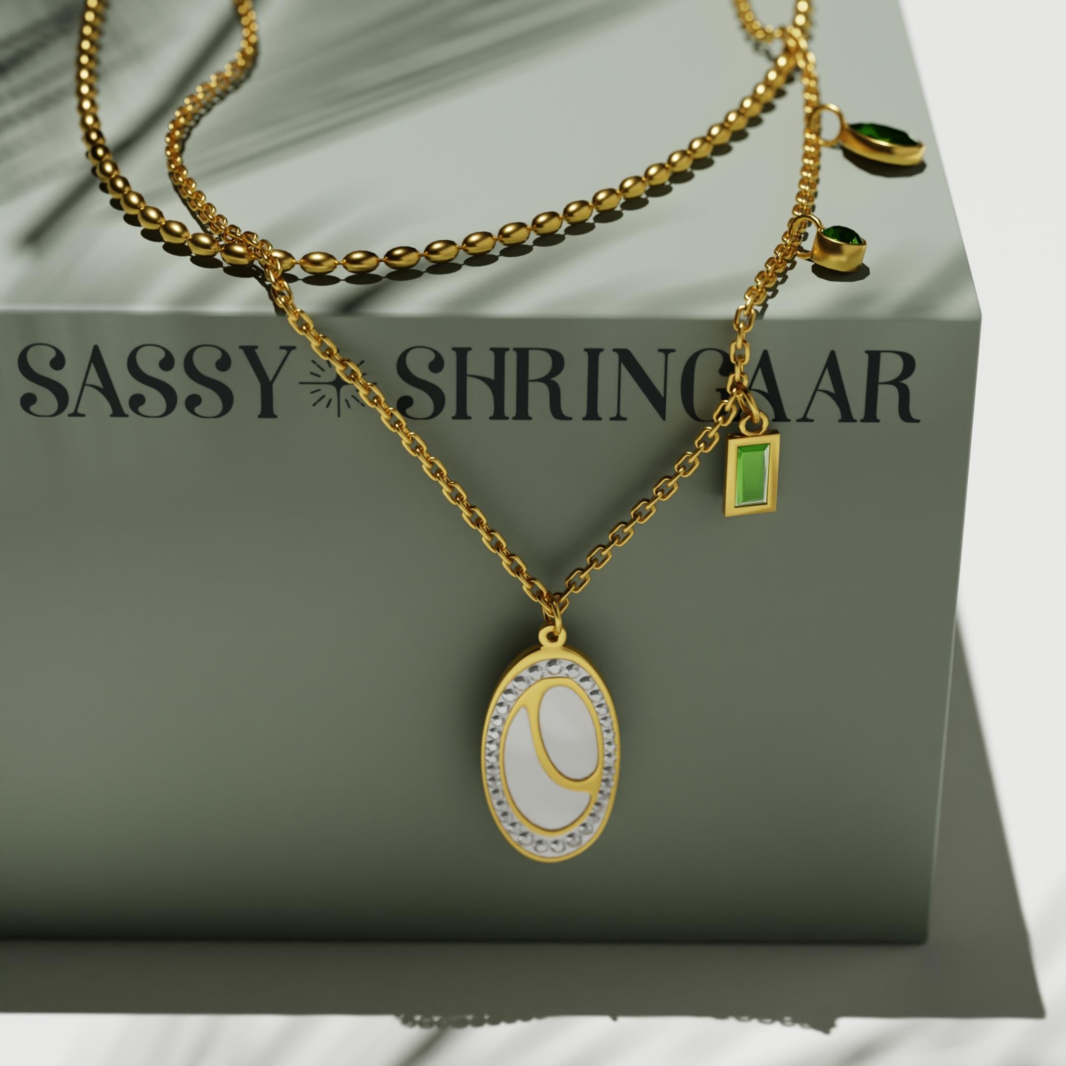 Emerald Elegance Lariat Necklace