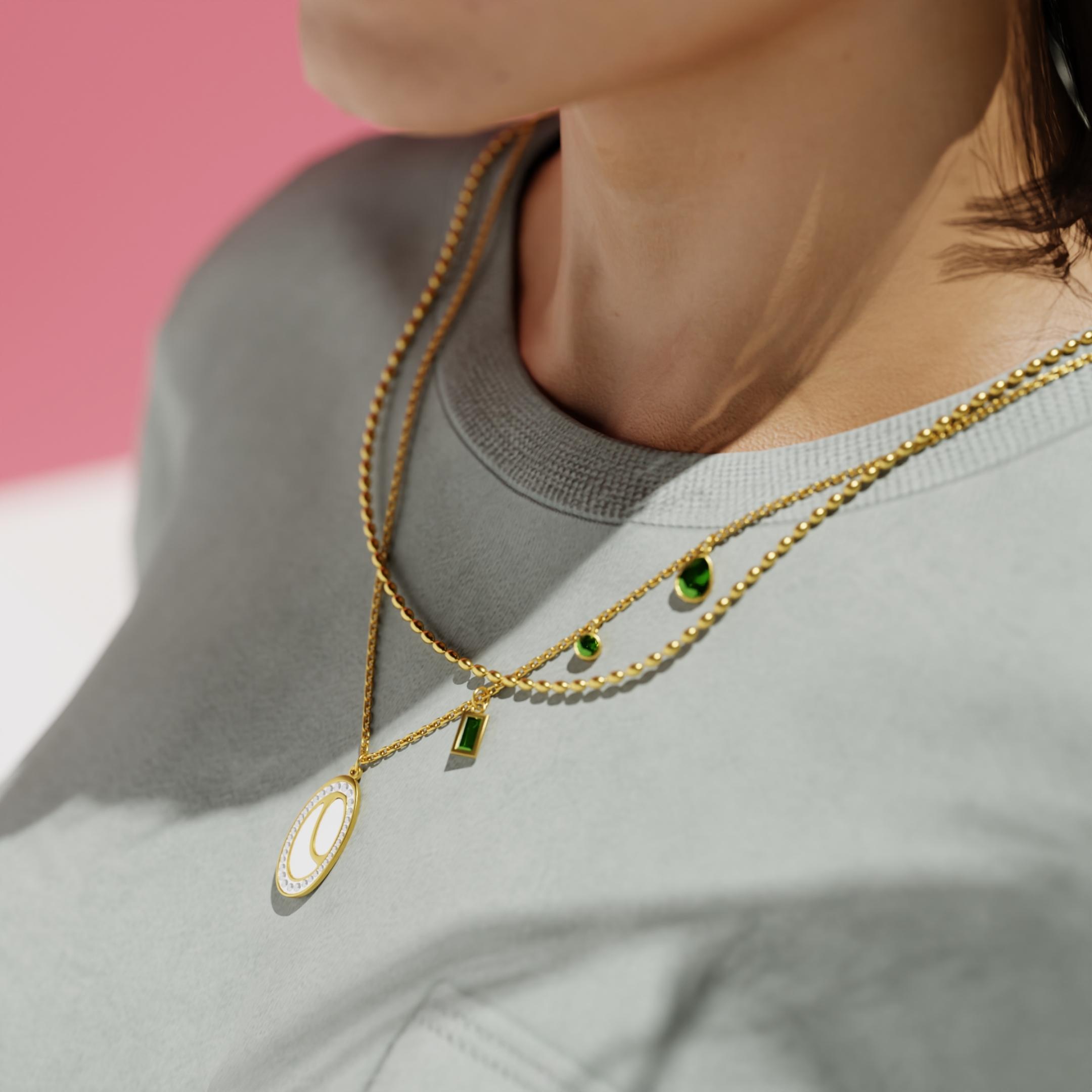 Emerald Elegance Lariat Necklace
