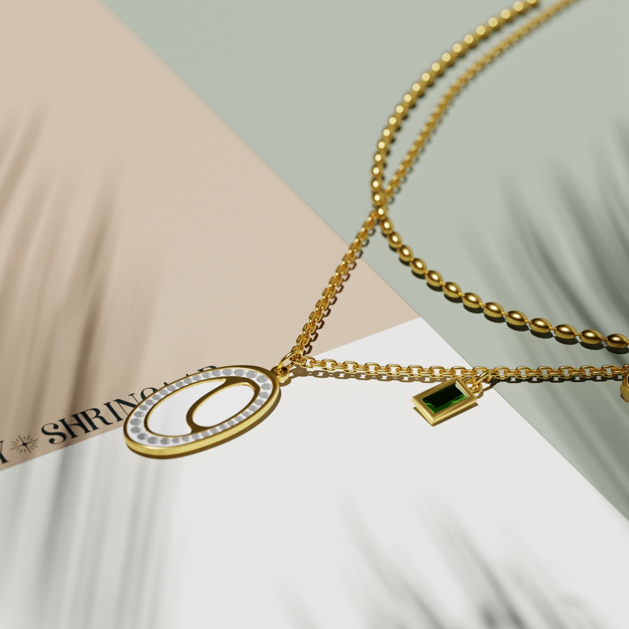 Emerald Elegance Lariat Necklace